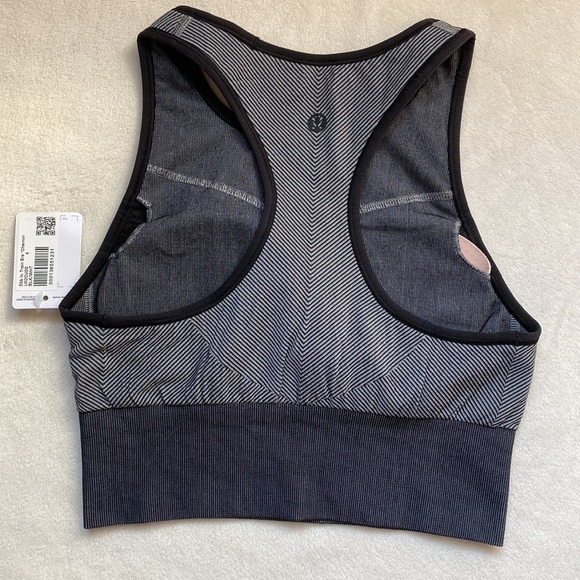 lululemon Ebb to Train Bra C/D Cup Black/White NWT - Picture 4 of 4